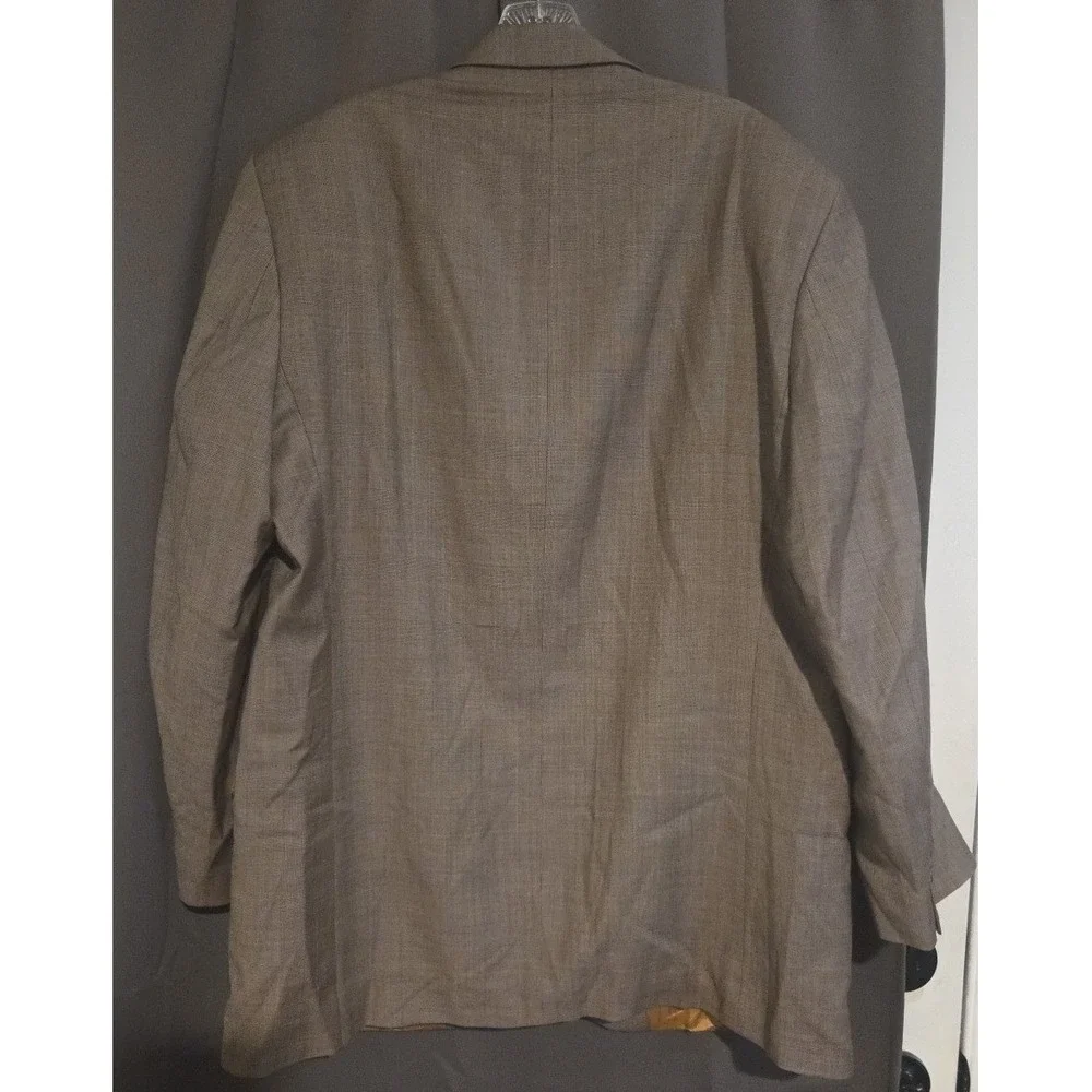 Ralph Lauren Wool Blazer Brown Two Button Sport Coat, Mens 42L,‎ Made in Canada